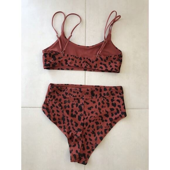 H&M Bikini Set Multicolor Animal Print Swimwear FLAWS - Picture 6 of 10